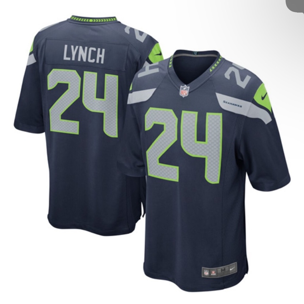 Marshawn Lynch Seattle Seahawks Nike Limited Jersey – College Navy